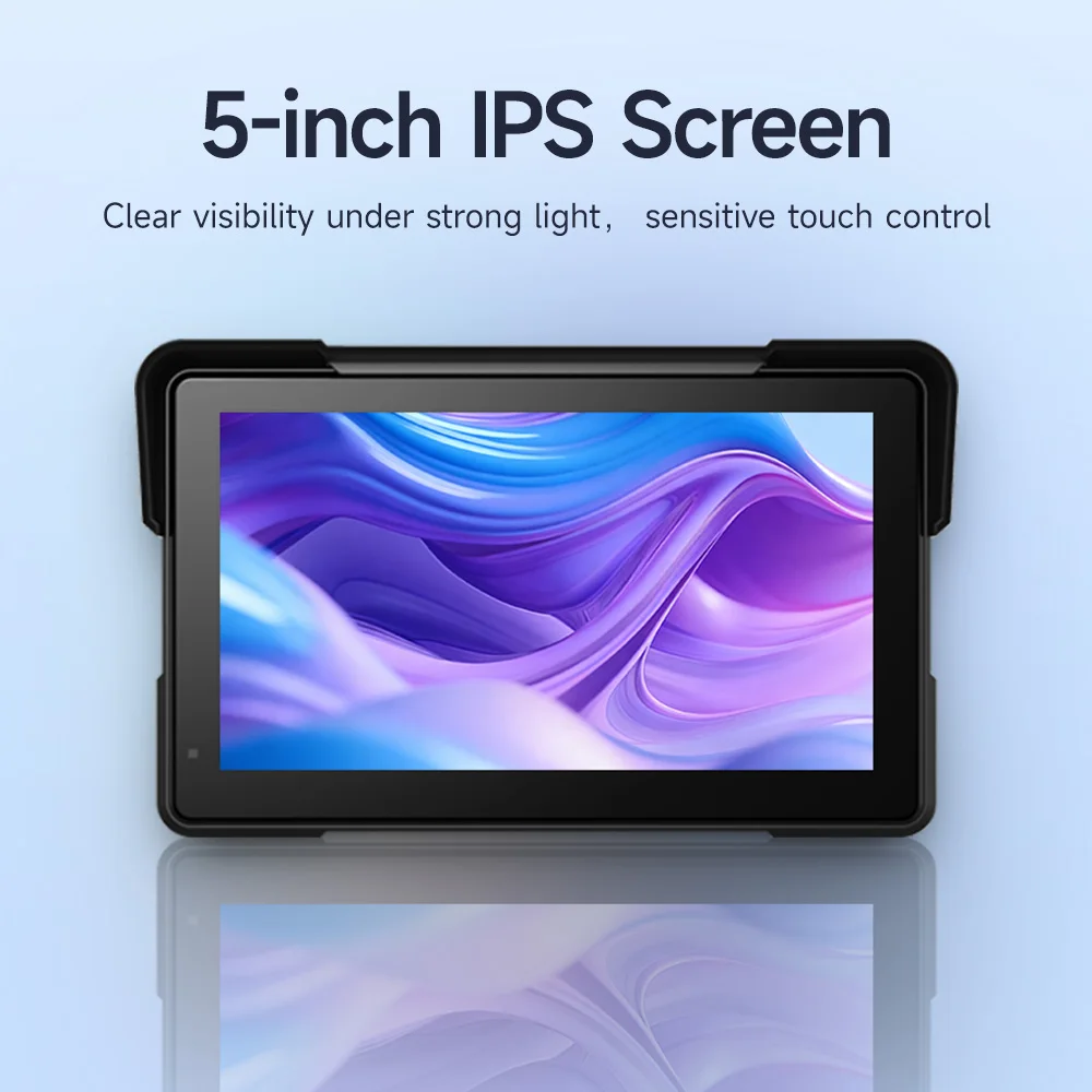 5 inch Portable Motorcycle Display IPX7 Waterproof Monitor Bluetooth For Wireless  Carplay Android Auto Dual Recorder Navigation