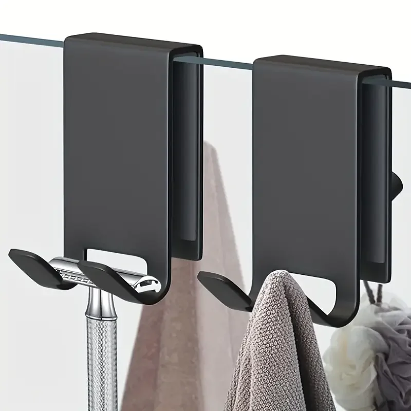 Langer Haken aus Edelstahl 304, Toilette, nicht perforierte Tür, hinterer Haken, geeignet für Badezimmer, Duschraum, Glastrennwand, Haken