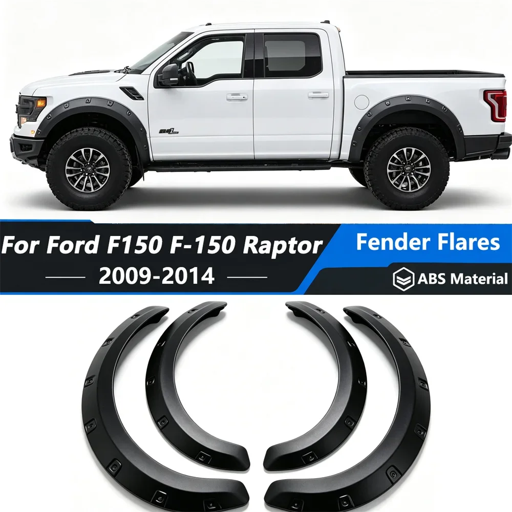 For Ford F150 SVT Raptor 2009 2010 2011 2012 2013 2014 Pocket Rivet Fender Flares Decorative Studs ABS 4x4 Arches Car Accessorie
