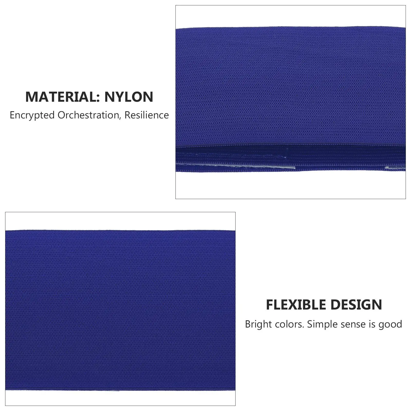 5 قطع من شارات اليد الزرقاء المرنة غير القابلة للانزلاق وقابلة للتعديل لمستلزمات أربطة الذراع لمباراة كرة القدم