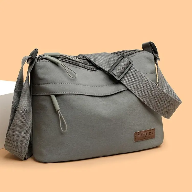 

Casual Nylon Women's Bag Lightweight Large Capaci Multi-Layer Waterproof Single oulder Crossbody Faion Small Square Bag