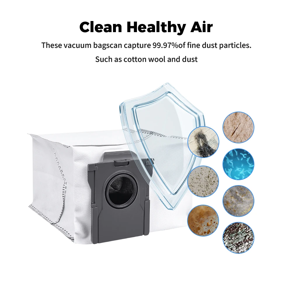 Замена мешка для пыли для робота-пылесоса Dreame X50/X50 Ultra/X50 Master/X50 Pro/X40 Enhanced/S30 Pro Ultra/X40 Pro Ultra/X40 Pro
