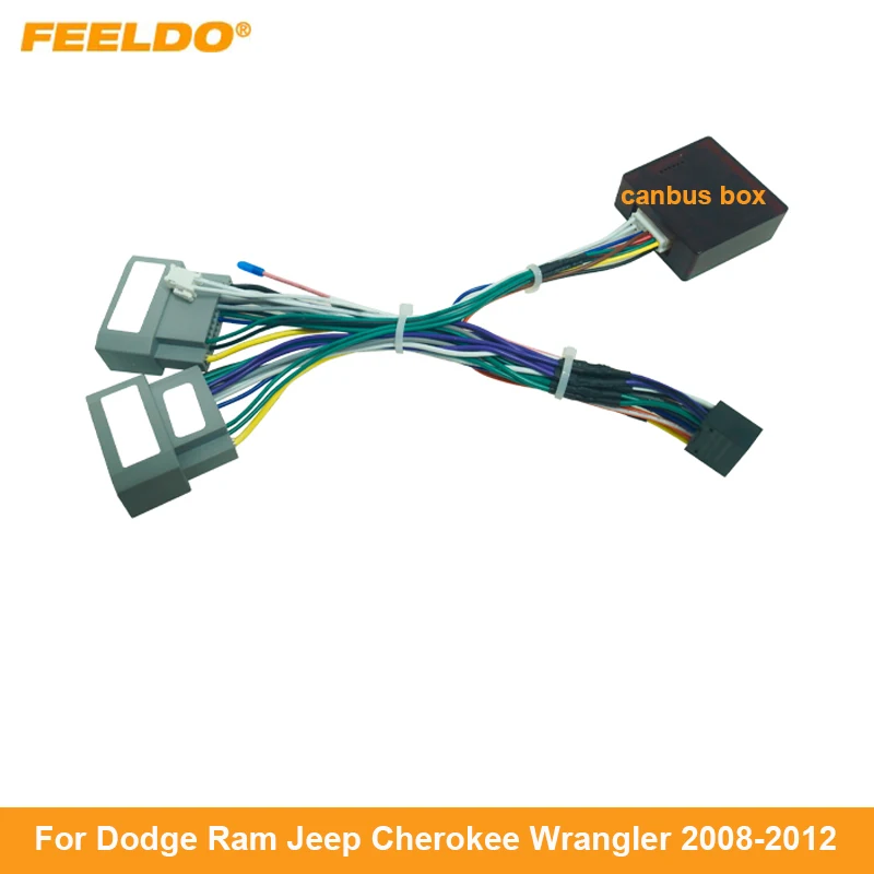 

Car Audio Wiring Harness with Canbus Box For Dodge Ram Jeep Cherokee Wrangler 16pin CD/DVD Stereo Installation Wire Adapter