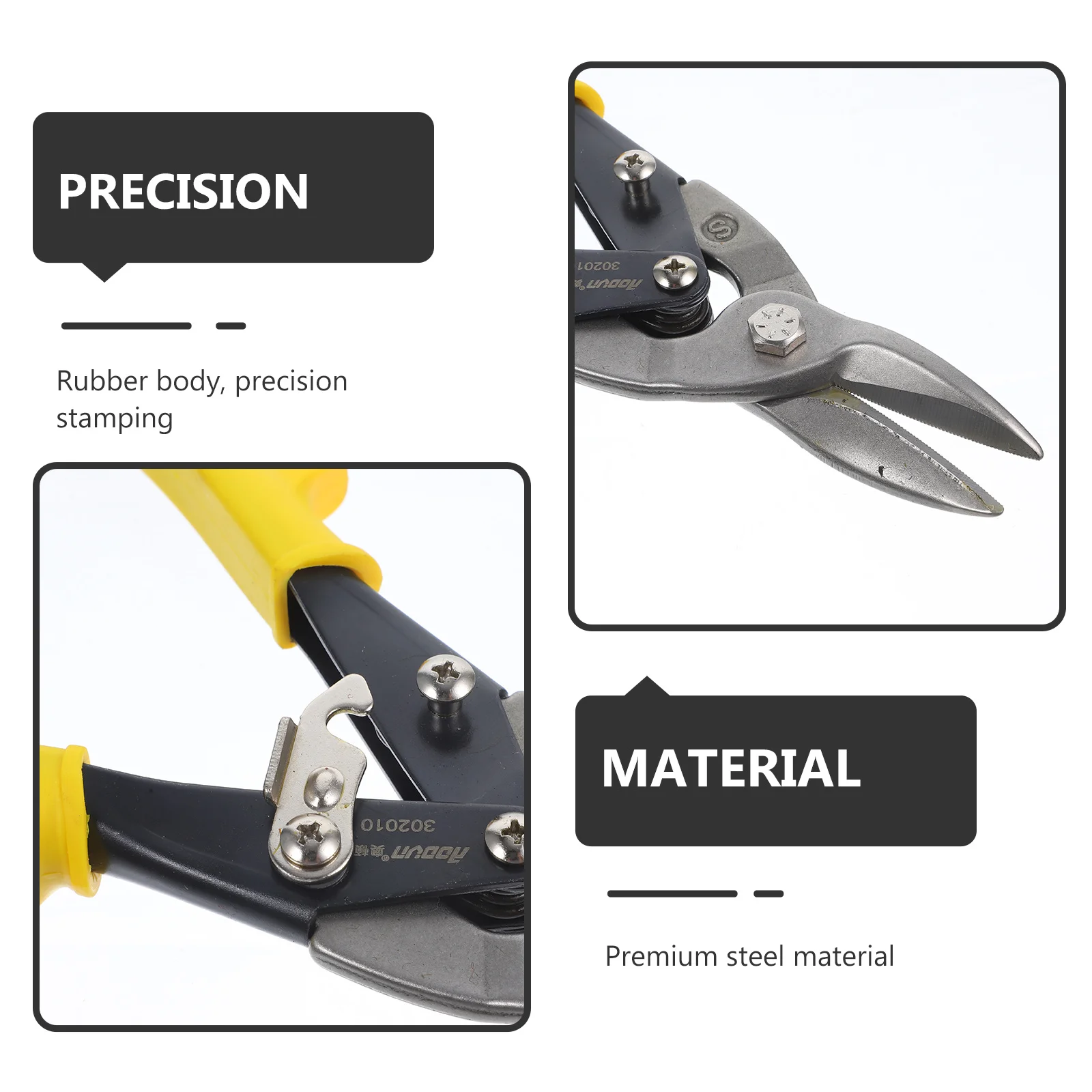 

1Pcs Metal Cutting Shears Premium Steel Small Angled Edge Labor-Saving Scissors for Sheet Metal Plastic Wire Copper Cutting