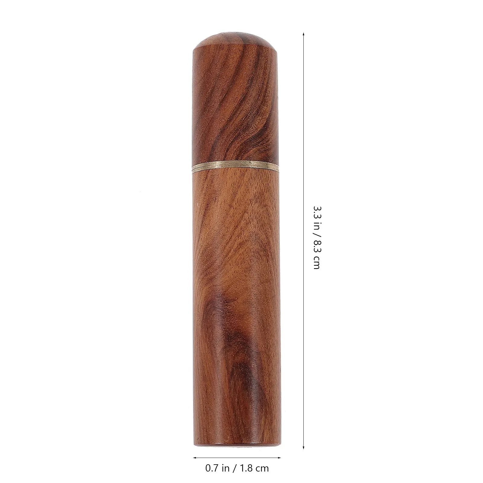 1Pcs Sandalwood Toothpick Storage Tube Portable Classic Toothpick Holder Hygienic Small Object Storage Box Yellow Brown