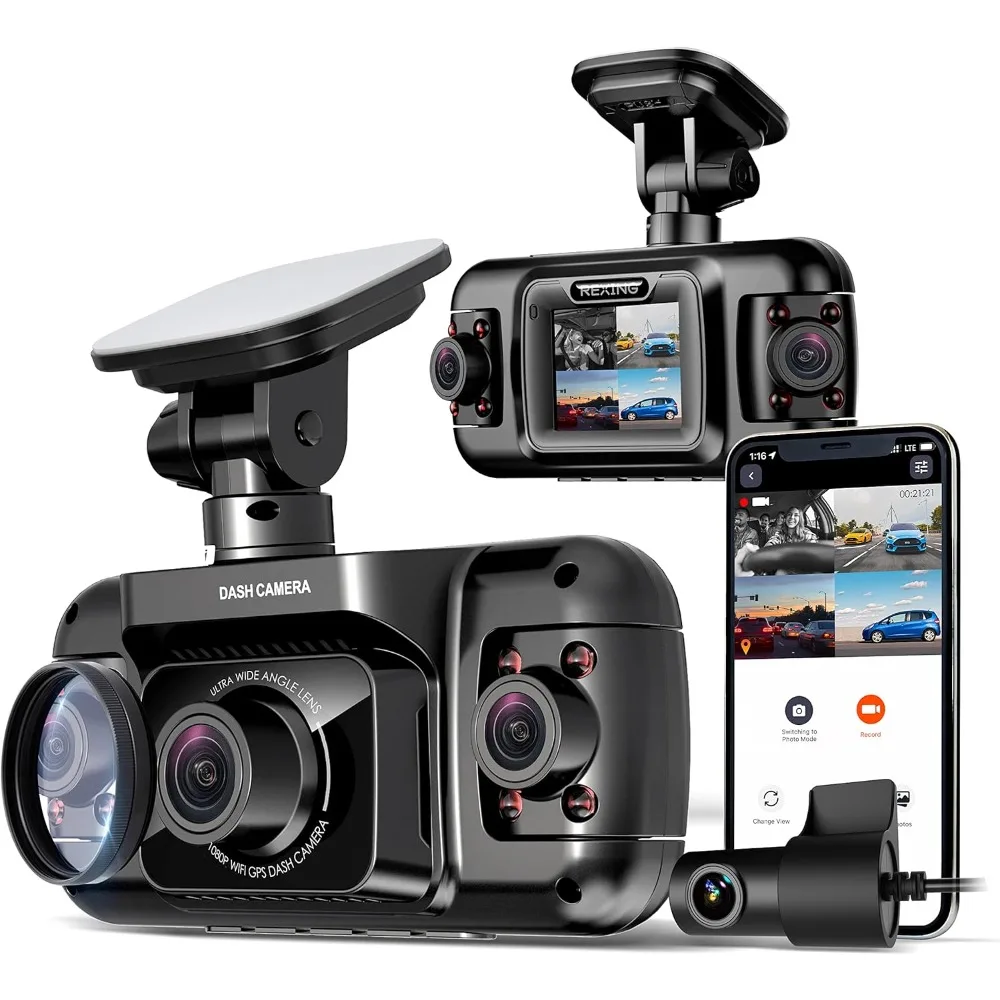 R4-4 Channel Dash Cam W/All Around 1080p Resolution, Wi-Fi, GPS, IR Night Vision, Parking Mode, Collision Detection, Type-C Port