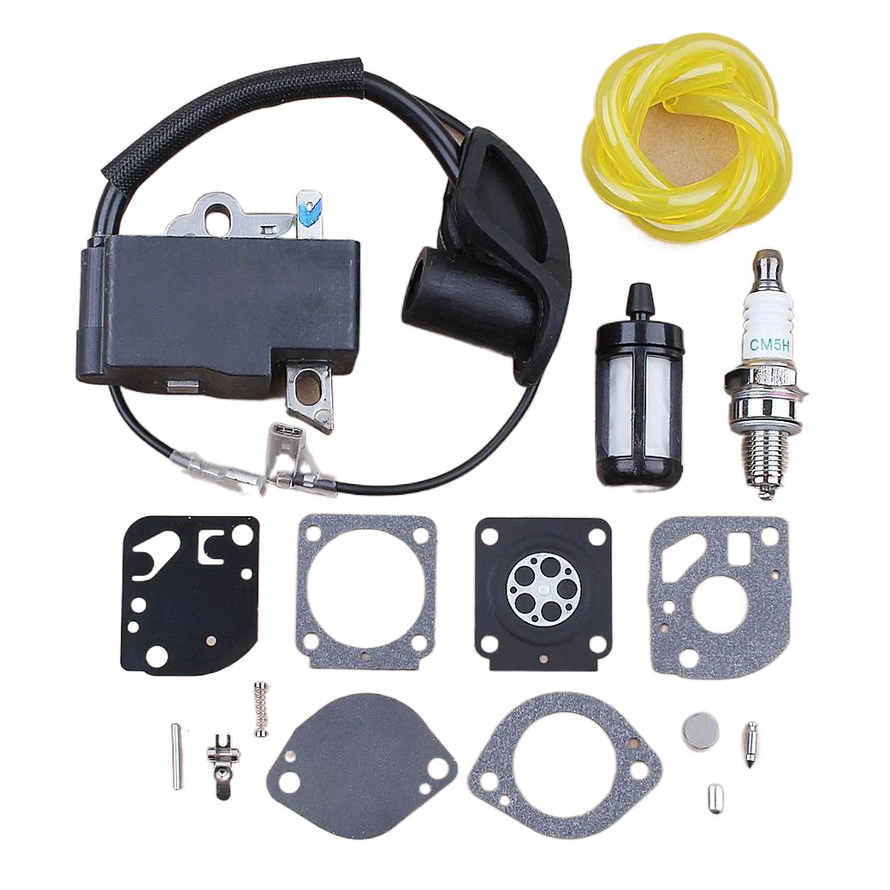 Ignition Coil Carb Repair Kit Fuel Filter Line Kit For Stihl FS87 FS90 FS100 HL100 HL95 KM90 HT100 KM100 KM130 Engine