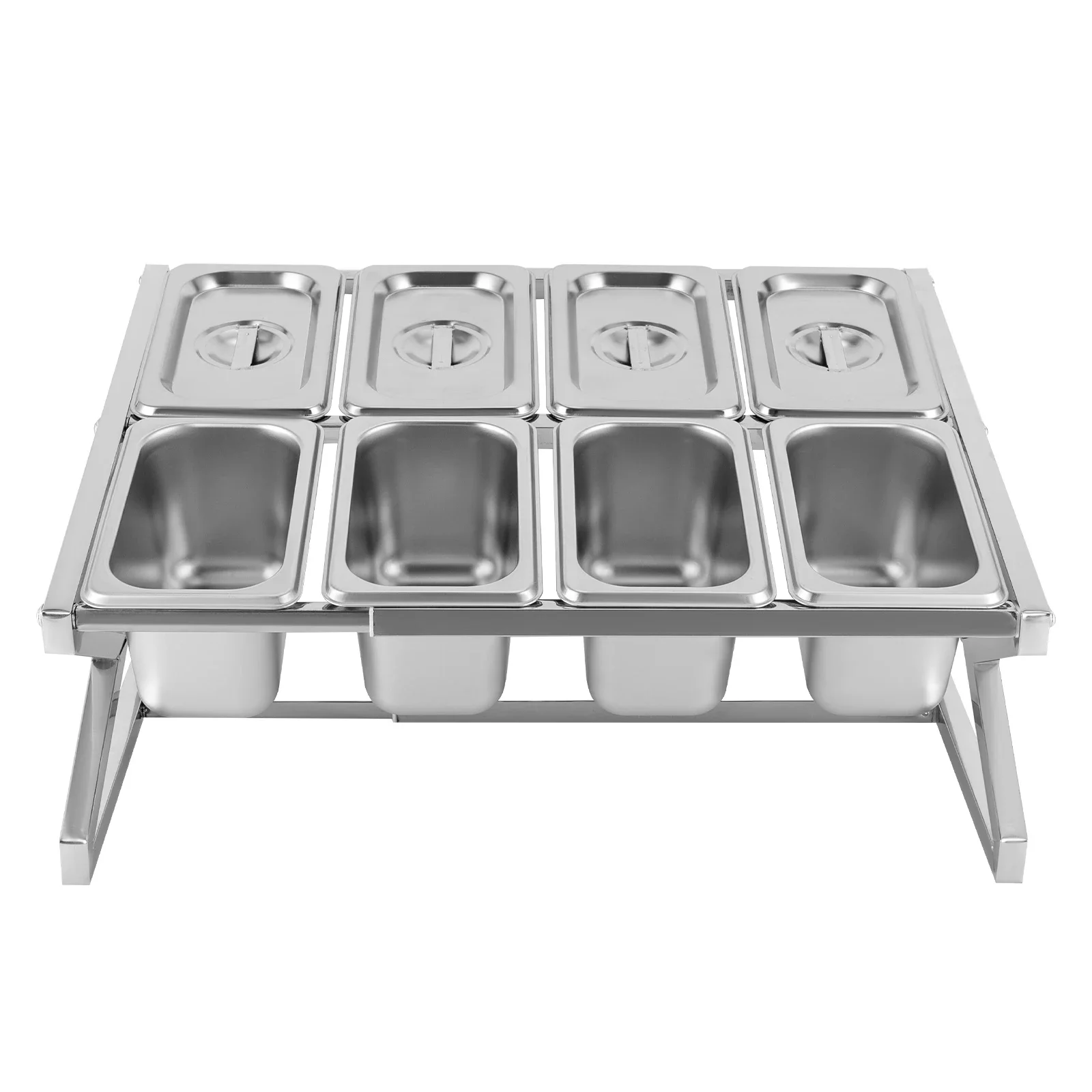 

8-Compartment Kitchen Spice Rack, Triangular Design Spice Organizer, Slanted Storage Shelf, 1/9 Compartment Spice Rack Set