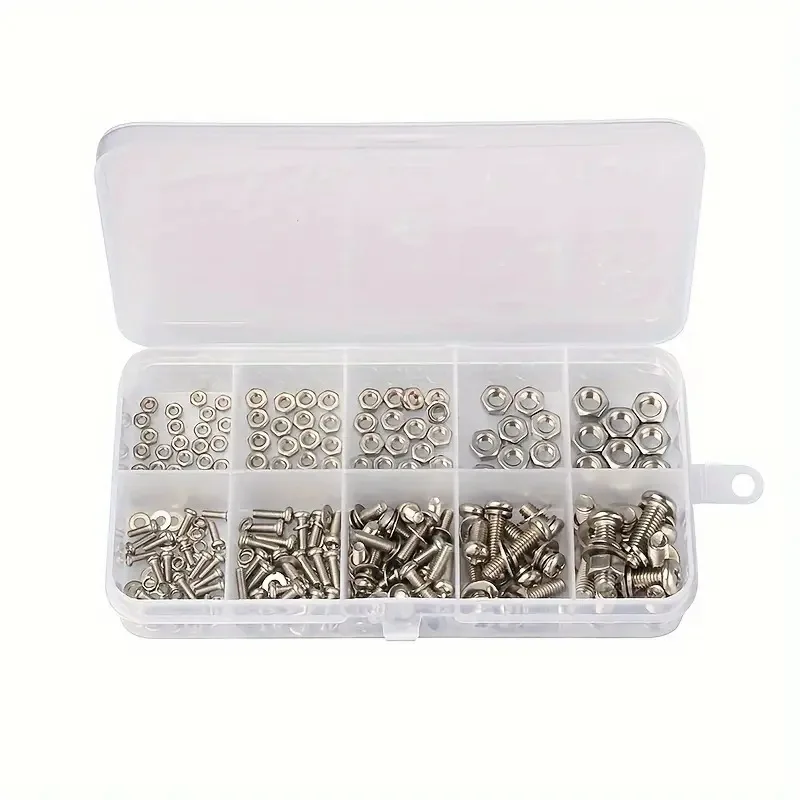 320PCS Hex Nuts & Bolts Set M2-M5 Durable Universal Hardware Kit for DIY, Home Repair & Furniture Assembly