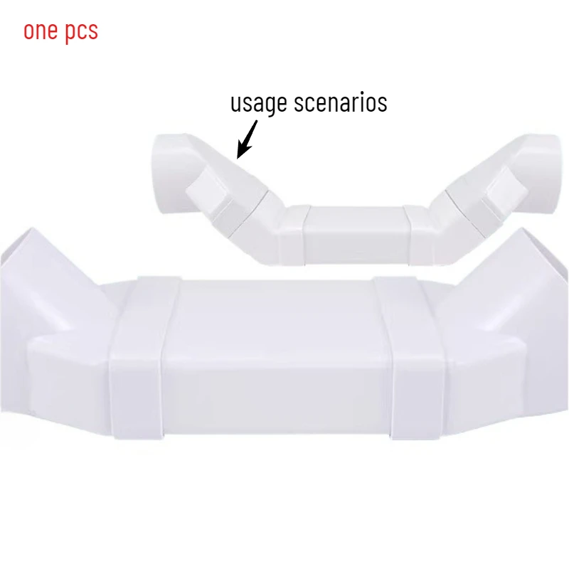 Flat Duct to Round Pipe Transition ABS for Kitchen Exhaust, Ventilation Systems, Heating, Cooling OD180 ID160 OD160-170-183mm