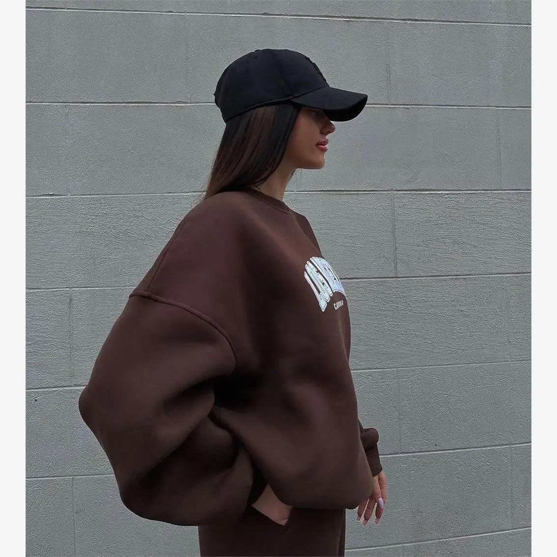 2023 Women's Casual Sweater Long Swed Pants Set Faionable Autumn Outfit Comfortable Breathable Material High Waist Design