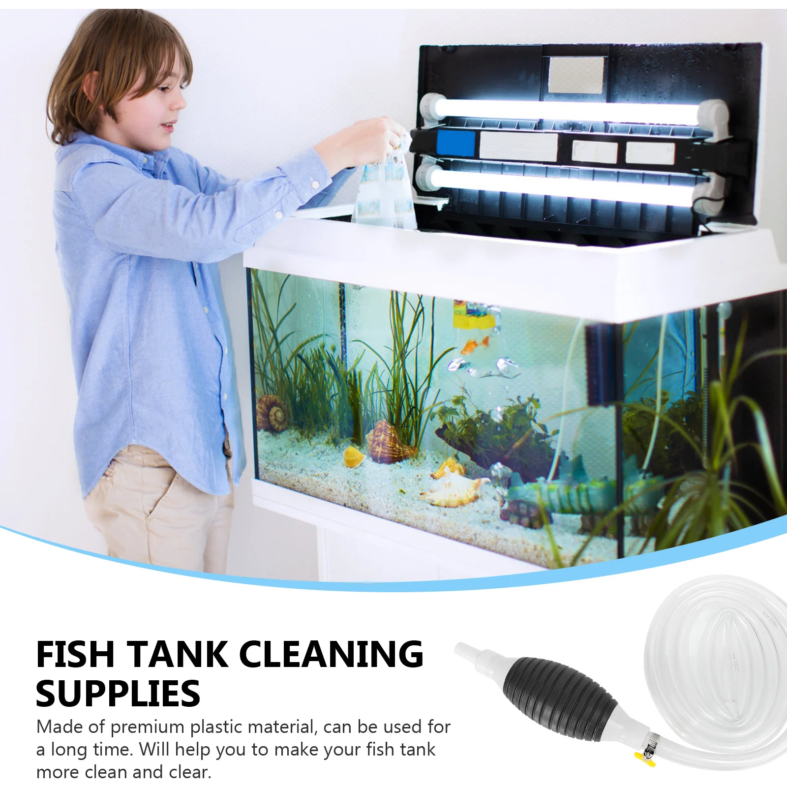 

Oil Pump Set Siphon Hand Manual Portable for Fish Tank High Flow Durable Fuel Transfer Water Hose Pump