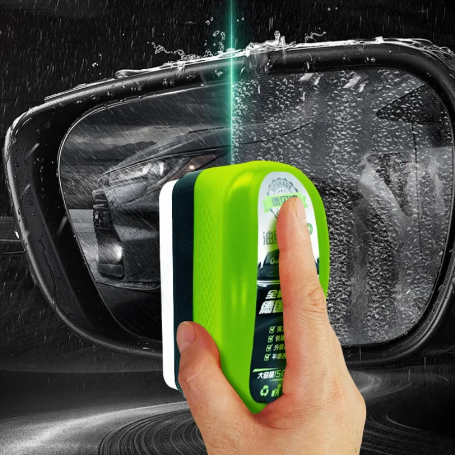 

Car Glass Oil Film Remover Automotive Car Glass Sponge Cleaning Brush Front Inside Windshield Glass Oil Film Cleaning Agent
