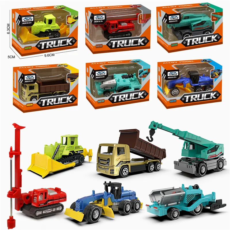 1:64 alloy mini construction vehicle model,original packaging construction transport toys,dump truck toys,wholesale