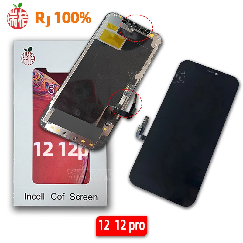 100% A+ RJ Incell LCD Touch Screen Digitizer Assembly Display For iPhone X XS Max 11 12 Pro 12Mini 13 Mini 14Plus Replacement