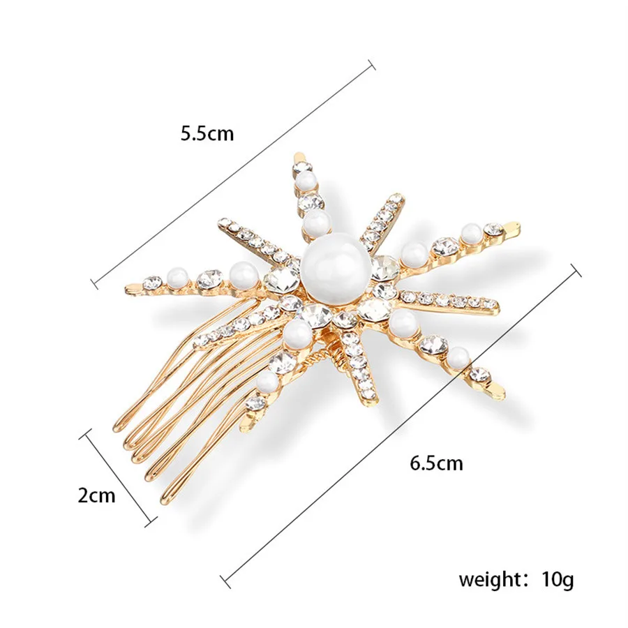 Fashion Hair Side Combs French Hair Comb Straight Teeth Hair Clip Comb Twist Hair Comb Bridal Wedding Veil Comb Hair Accessories
