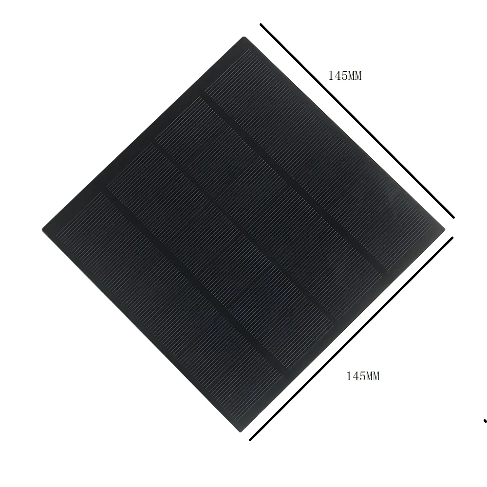 Монокристаллическая солнечная панель 3 Вт, 6 В, солнечное зарядное устройство для системы батареи 4,5 В-6 В, светильник 145*145 мм, 10 шт./лот