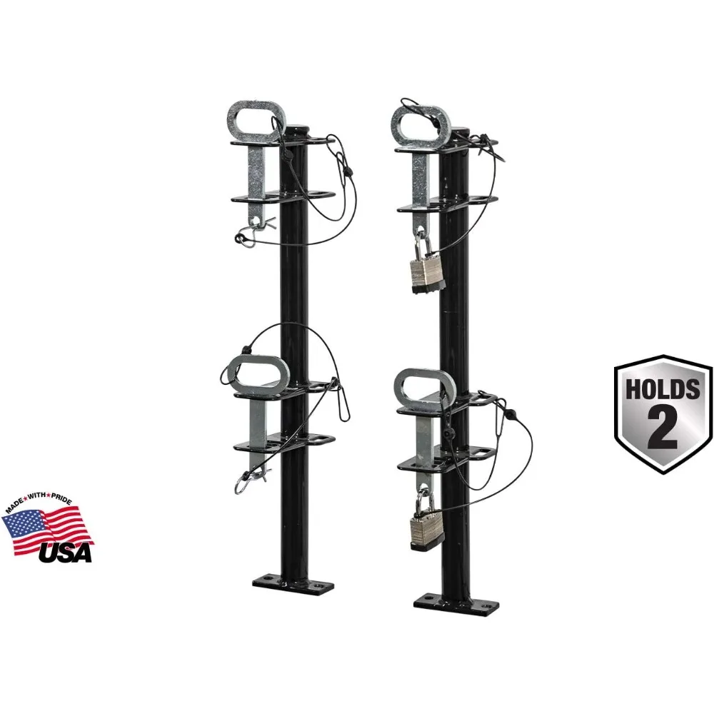 Estante de bloqueo para bordeadora de paisajismo de 2 canales (LT18) - Con capacidad para 2 whackers de malezas, fabricado en EE. UU.