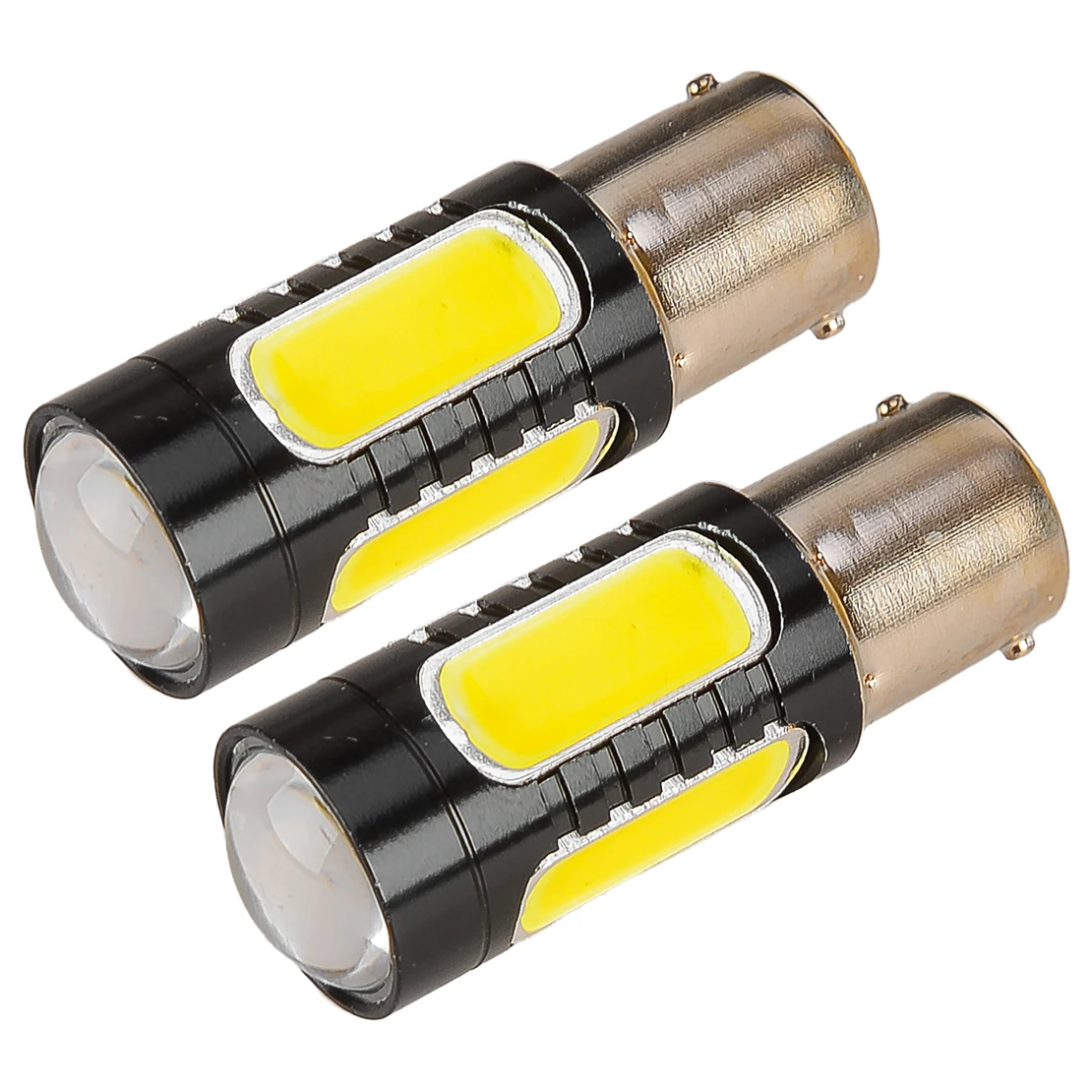 12-24V 2pcs Gold Yellow Car Truck LED Turn Signal Light Bulb 1156 7506 1156A P21W BA15S