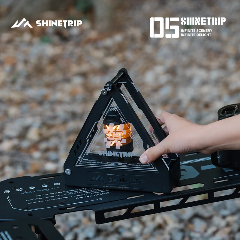 Outdoor Tactical Triangle Lamp Box ShineTrip Camping Stainless Steel Acrylic Profession Military-Grade Light Matrix Storage Case view 5