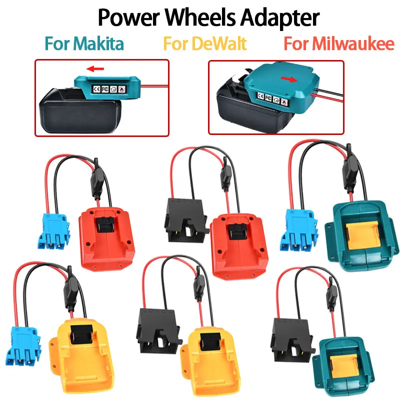 

Разъем адаптера «сделай сам» с линией для Makita/DeWalt/Milwaukee, литий-ионный аккумулятор 18 В для Peg-Perego Fisher-Price Ride-on Car