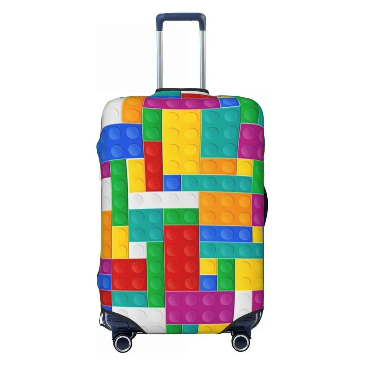 

Colorful Building Blocks Toys Print Suitcase Cover Flight Business Elastic Luggage Case Protection