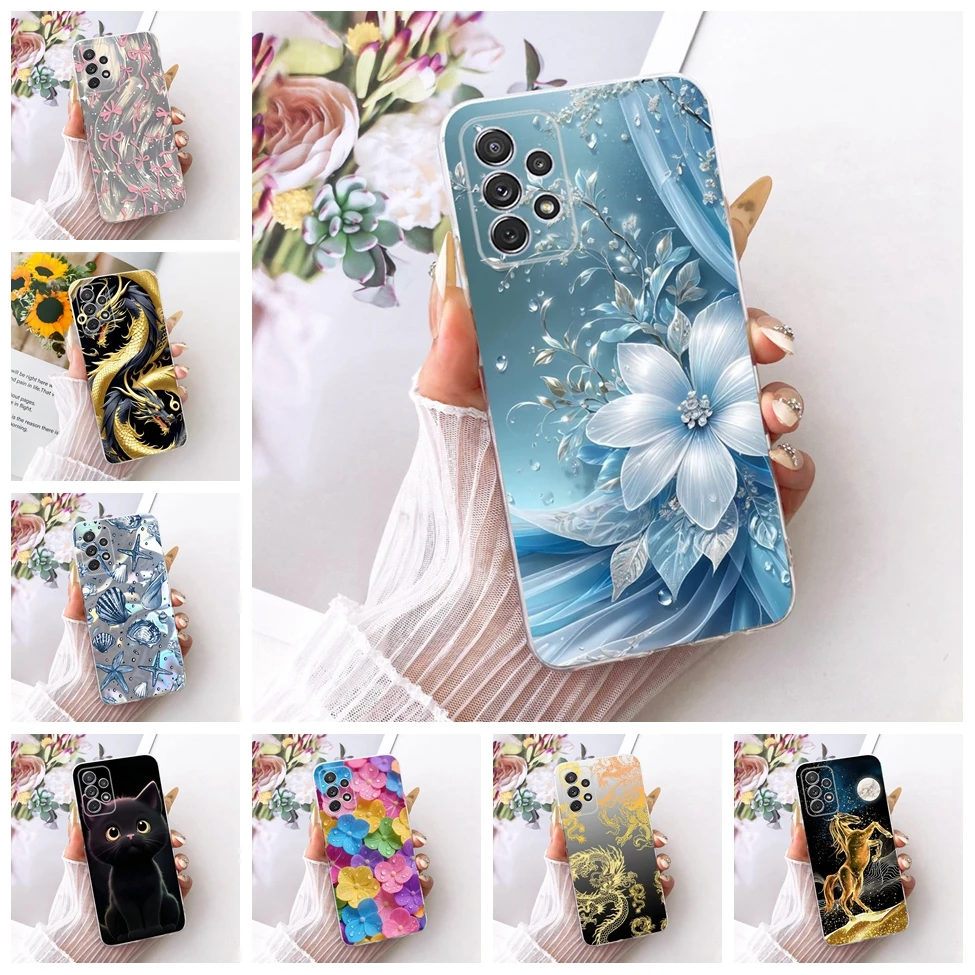 Clear For Samsung Galaxy A53 5G Case Cute Cartoon Fashion Butterfly Funny Painted Casing For Samsung A53 5G SM-A536B SM-S536DL