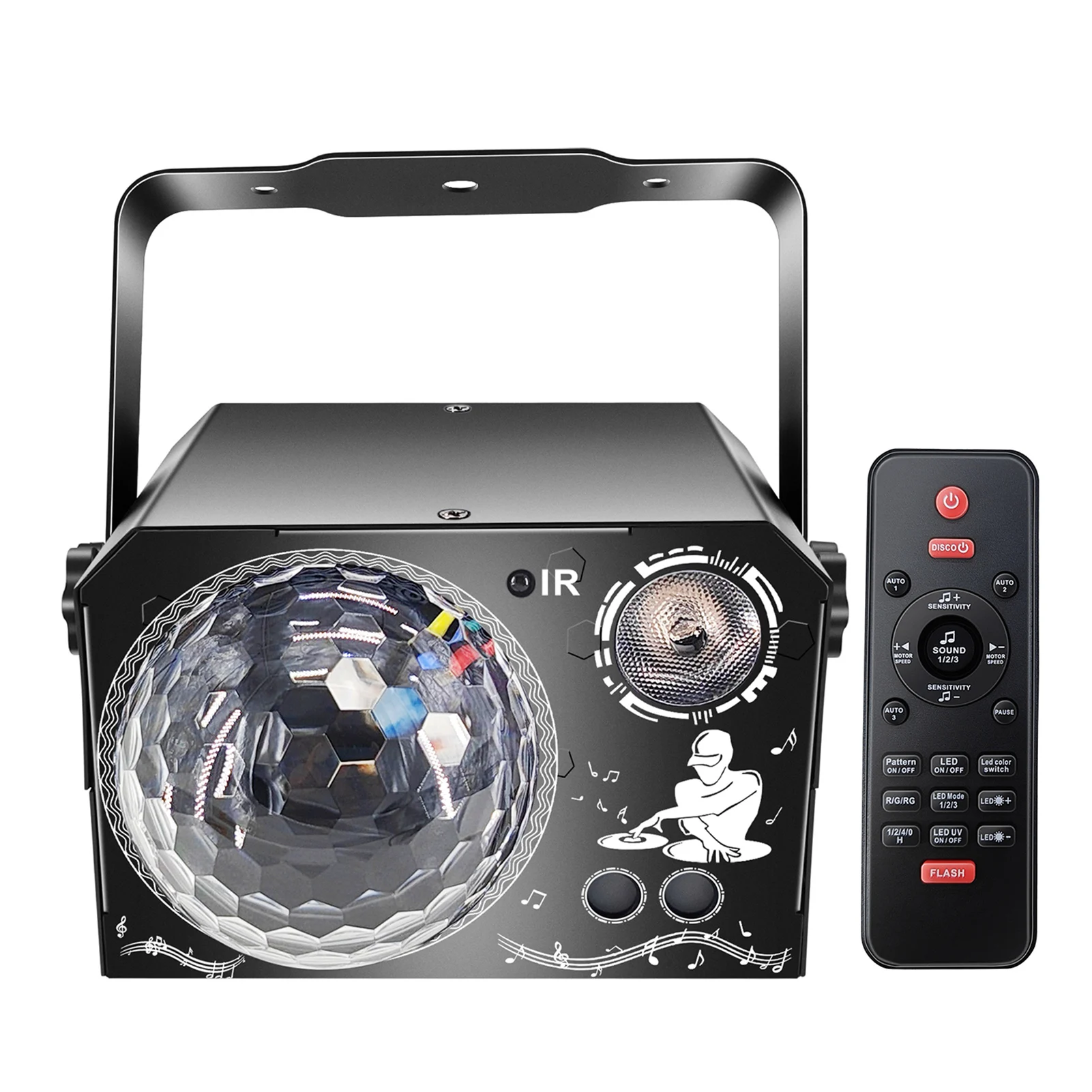 

Disco-Light With Remote Control With Magics Ball/Led Patterns Strobe Light/Purple Uv Light For Wedding Club