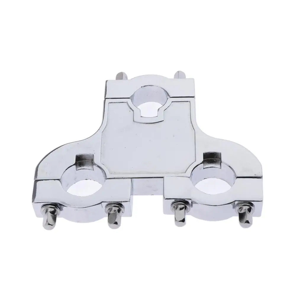 Drum Rack Clamp 3 Hole Pipe Connector 7-Way Expansion Bracket Replacement for Electronic Drum Kit Hardware