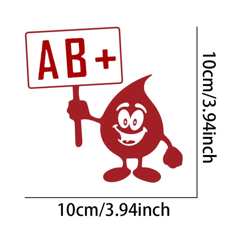 Blood Type Car Decals Vinyl Stickers Are Suitable for Motorcycle Helmets, Front Deflectors, Side Panels, Cars, Electric Vehicle