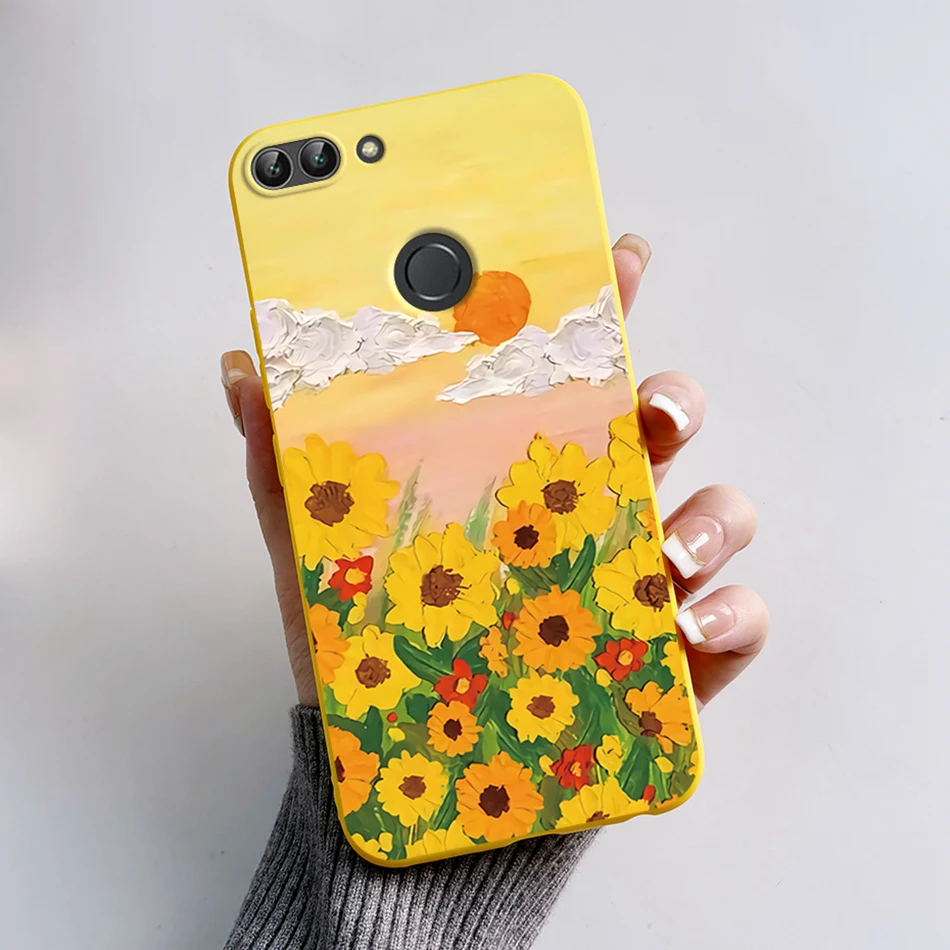 For Huawei P Smart 2018 Case Cute Cat Bear Cartoon Frog Soft Cover For Huawei P Smart FIG-LX1 5.65 inch Case Coque Fundas Shell