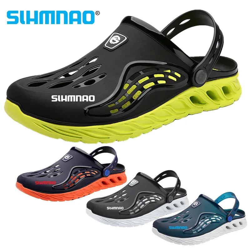 

Summer Fishing Beach Sandals Anti slip Fishing Breathable Men's EVA Clogs Slimno Sandals Fashion Garden Work Hole Shoes 2024