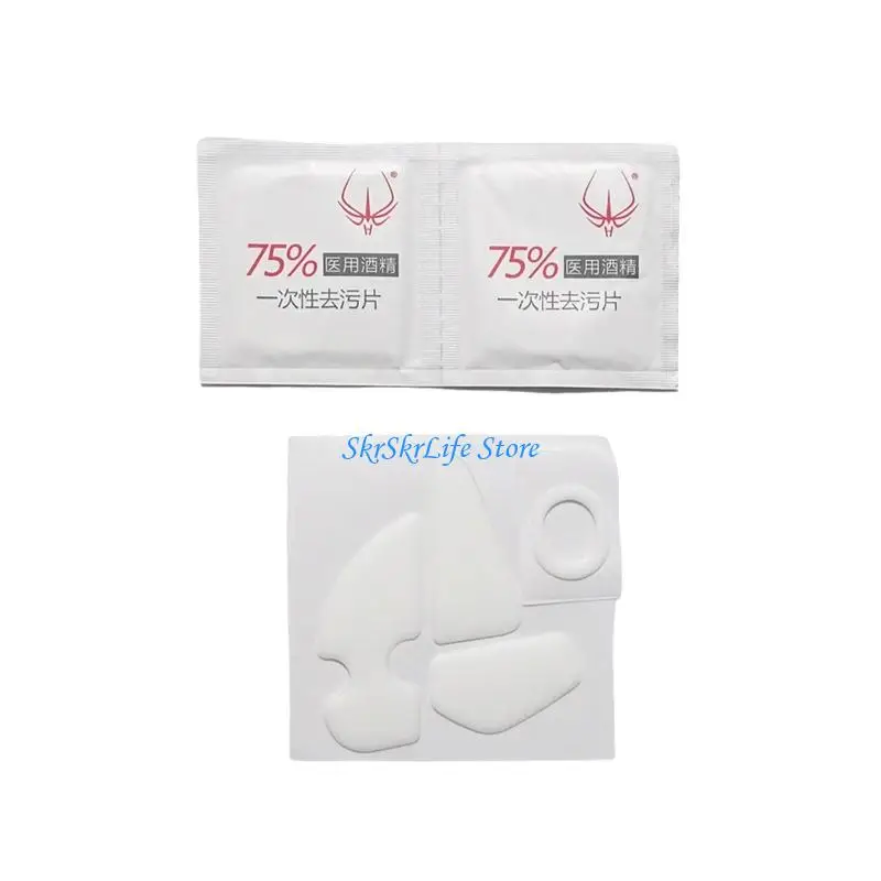 E65E 1Set Ice Version Mouse Feet for 4 Mouse Feet Pad Glides Curveds Edges Mouse Skates Sticker