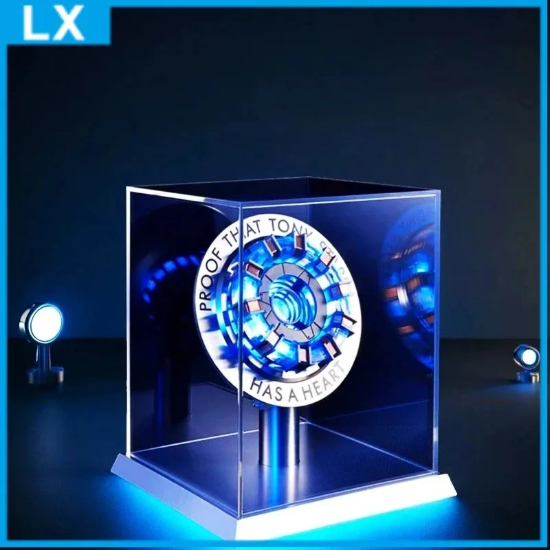 Reactor Module Arc Reactor MK1 Metal Alloy 1:1 Scale with LED Lights Simulating Movement Display Rack Unique Gift for Fans