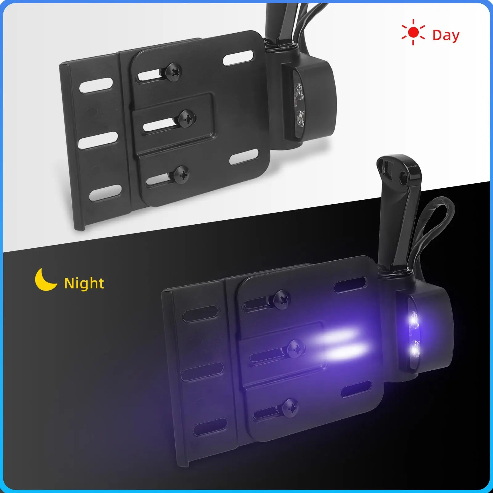Motorcycle Turn Signal Folding LED Light Side Mount License Plate Frame Adjustable For Harley Breakthrough XL 1200 883 X48 72