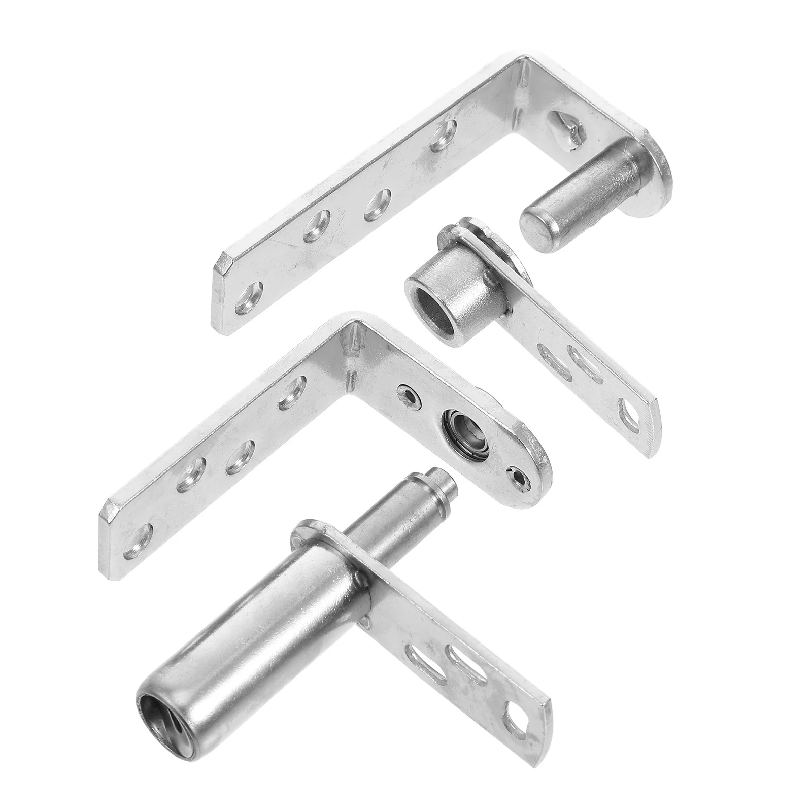 

1 set 1 Set Stainless Steel Automatic Rebound Hinge Up Down Pivot Dual Swing Door Hinge For Cabinet Garage Gate Heavy Duty Self