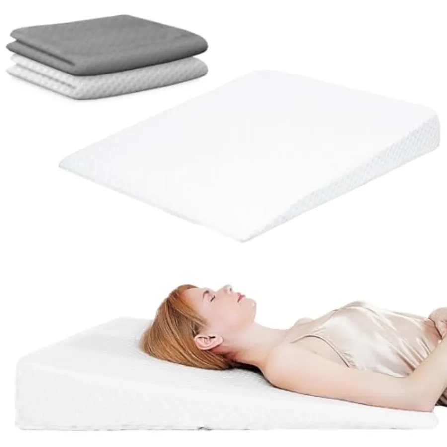 

Wed Pillow ed Wed Pillows for Sleng Snoring ack Support After Sur Foam Triangle Pillow Removale Wasale Cover Gray Wite 5in