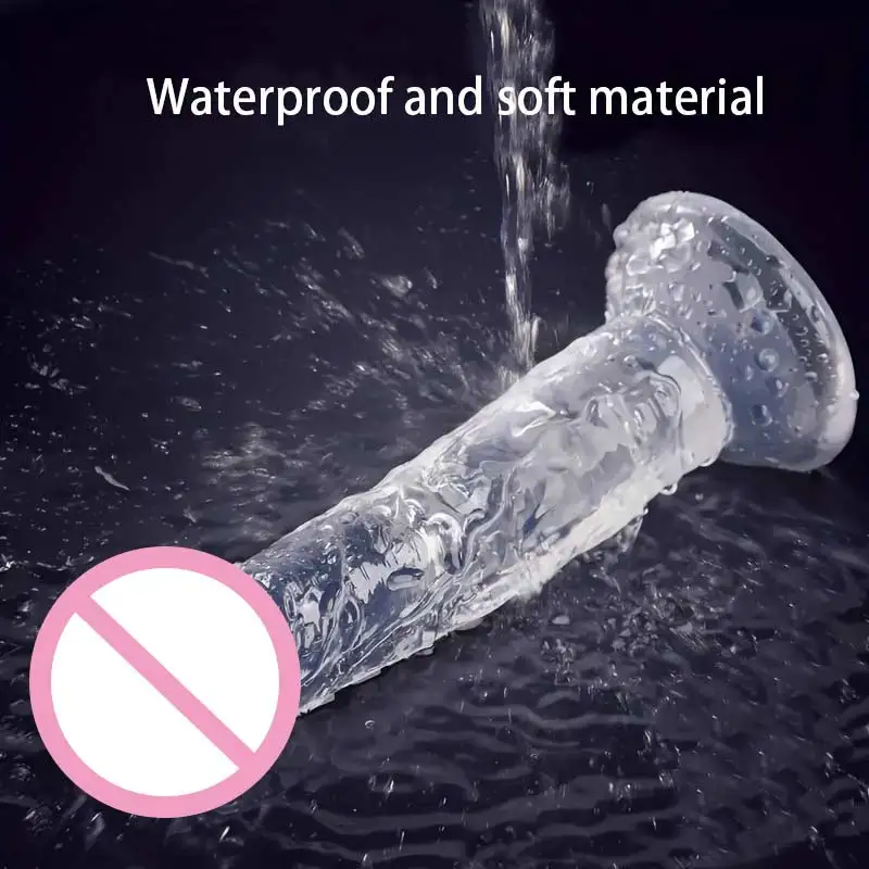 Cheap 5 Colors Big Transparent Dildo Suction Cup Jelly Dick Women Erotic Anal Sex Toys Soft Clitori Vaginal Masturbators Penis