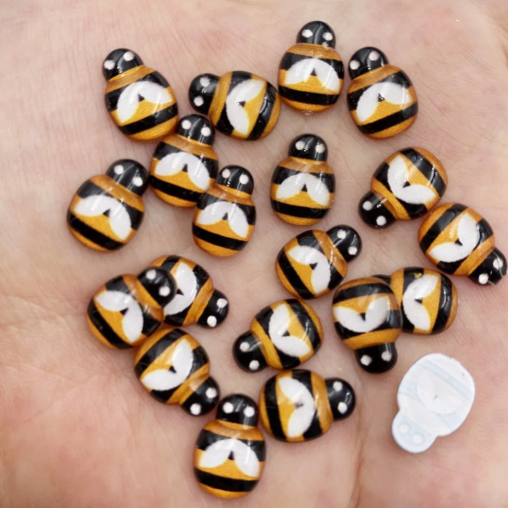 Resin Colorful Cute Honeybee Flatback Cabochon Rhinestone DIY Scrapbook  Decor Home Crystal Figurines Craft Accessories