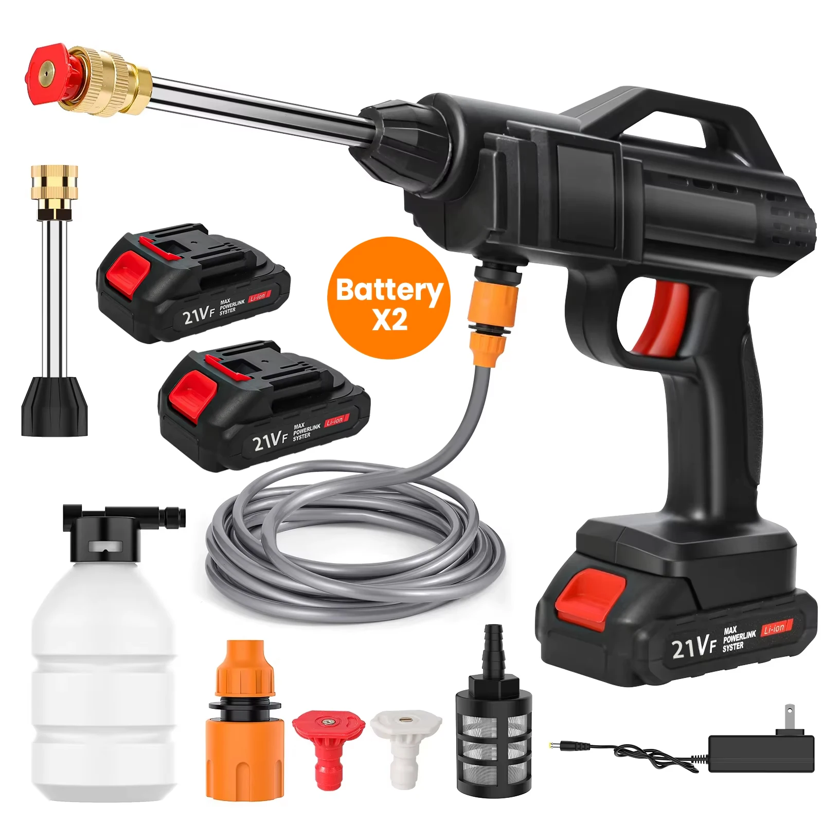 50Bar Draadloze Hogedrukreiniger Wasmachine Spray Waterpistool Wasstraat Druk Water Reinigingsmachine voor Makita 21V Batterij