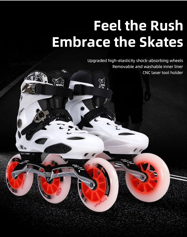 EACH Speed Slalom Skate Roller Skating High Quality Skate Inline Professional  Man Roller Skate Shoes For Adult Man With 3 Wheel