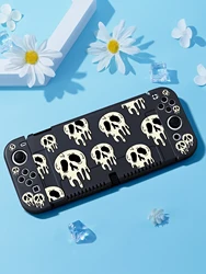 Skull Switch Protector Case for Nintendo Switch OLED, NS Game Accessories,Handheld Separable Shell for NS Joycon, Switch Cover