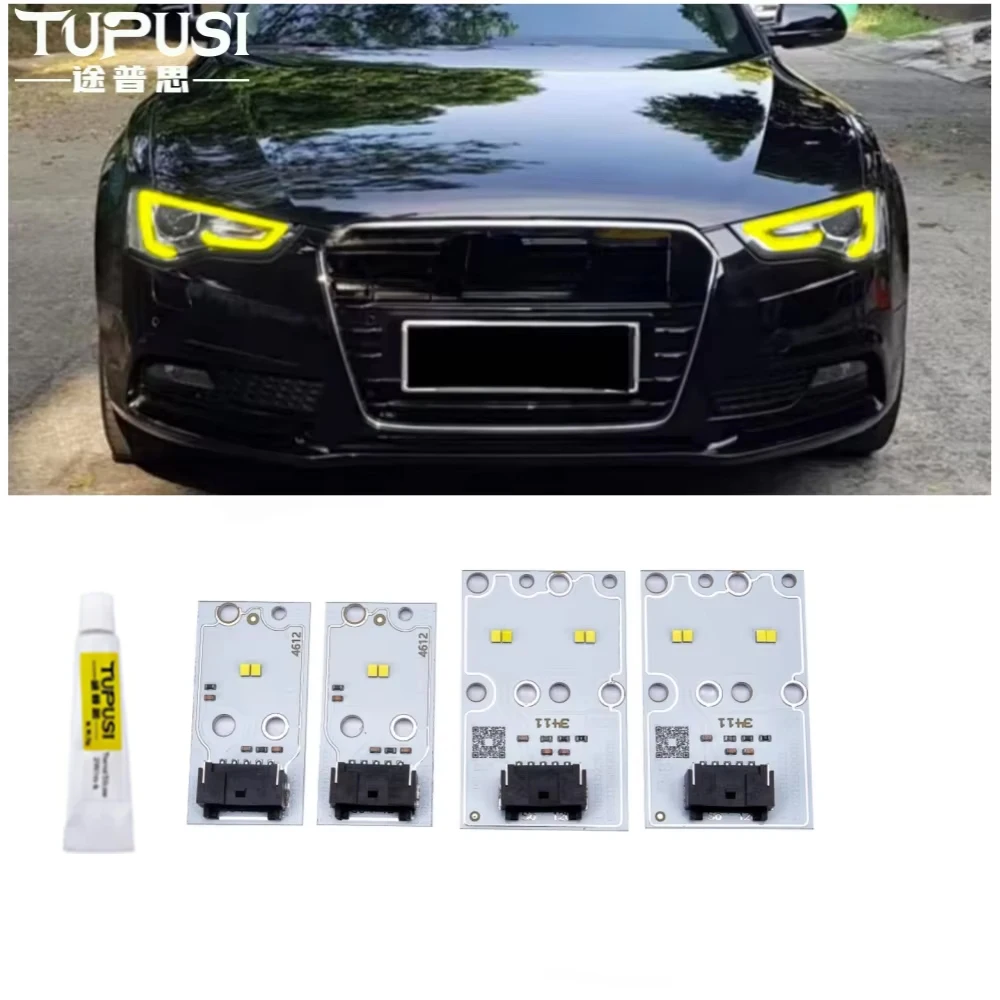 

Yellow Red Blue DRL Angel Eyes Headlight LED Boards 1305715178 P121260 Left or Right DRL Angel Eyes Boards for Audi A5 S5 RS5
