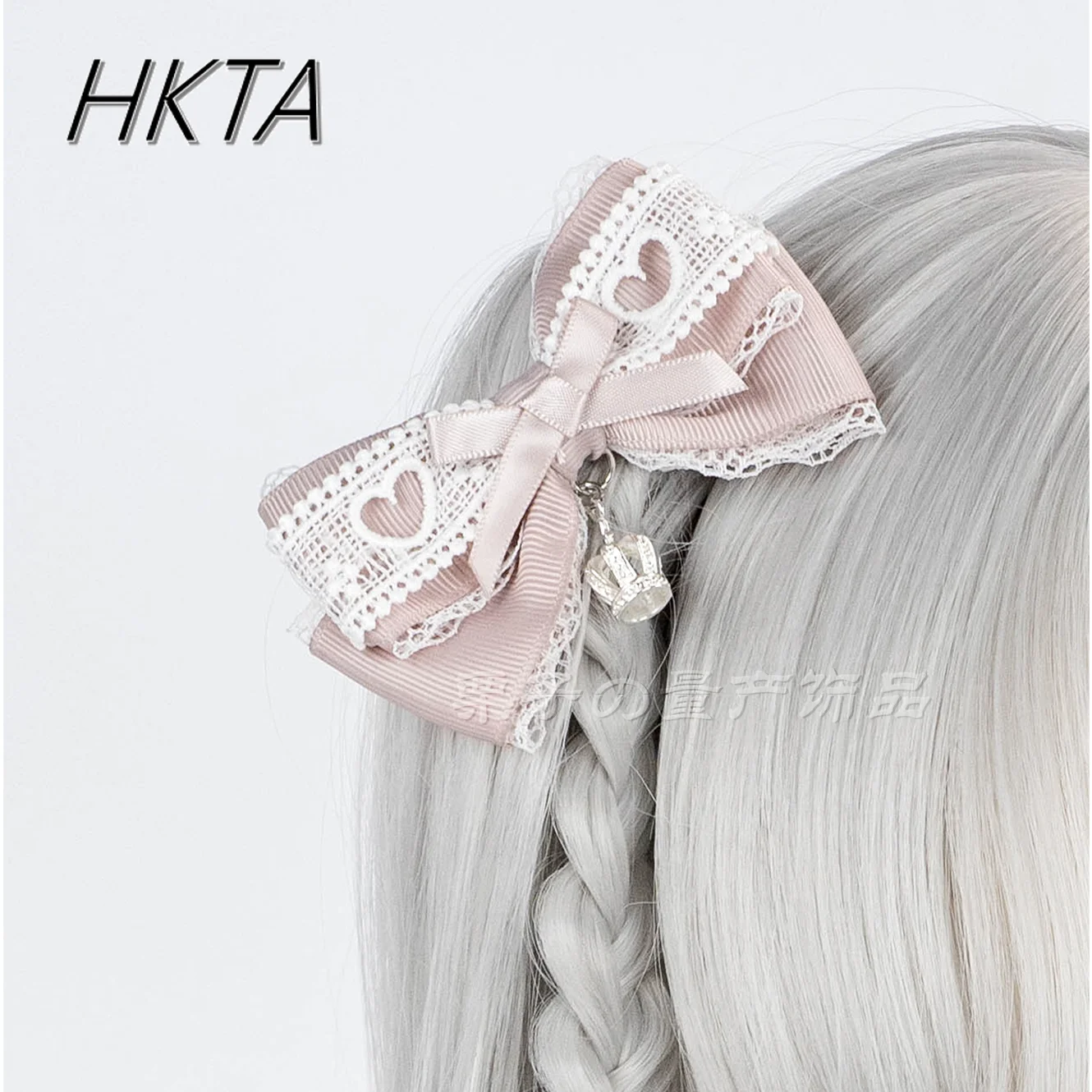 

Japanese Handmade Mine Series Mass-produced Love Lace Bow Pink Hairpin Women Sweet Kawaii Lolita Girls Edge Clip Hair Accesorios