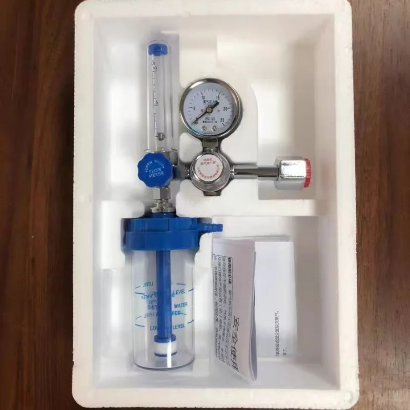 Float Type Oxygen Inhaler YX-II Oxygen Regulator Pressure Gauge  Oxygen Flowmeter with Humidifier Bottle
