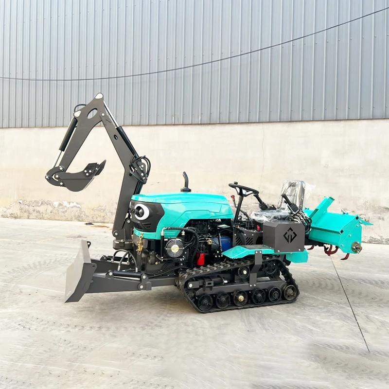 

Многофункциональный мини-культиватор с роторным плугом, самоходный сельскохозяйственный культиватор со съемным ковшом-экскаватором