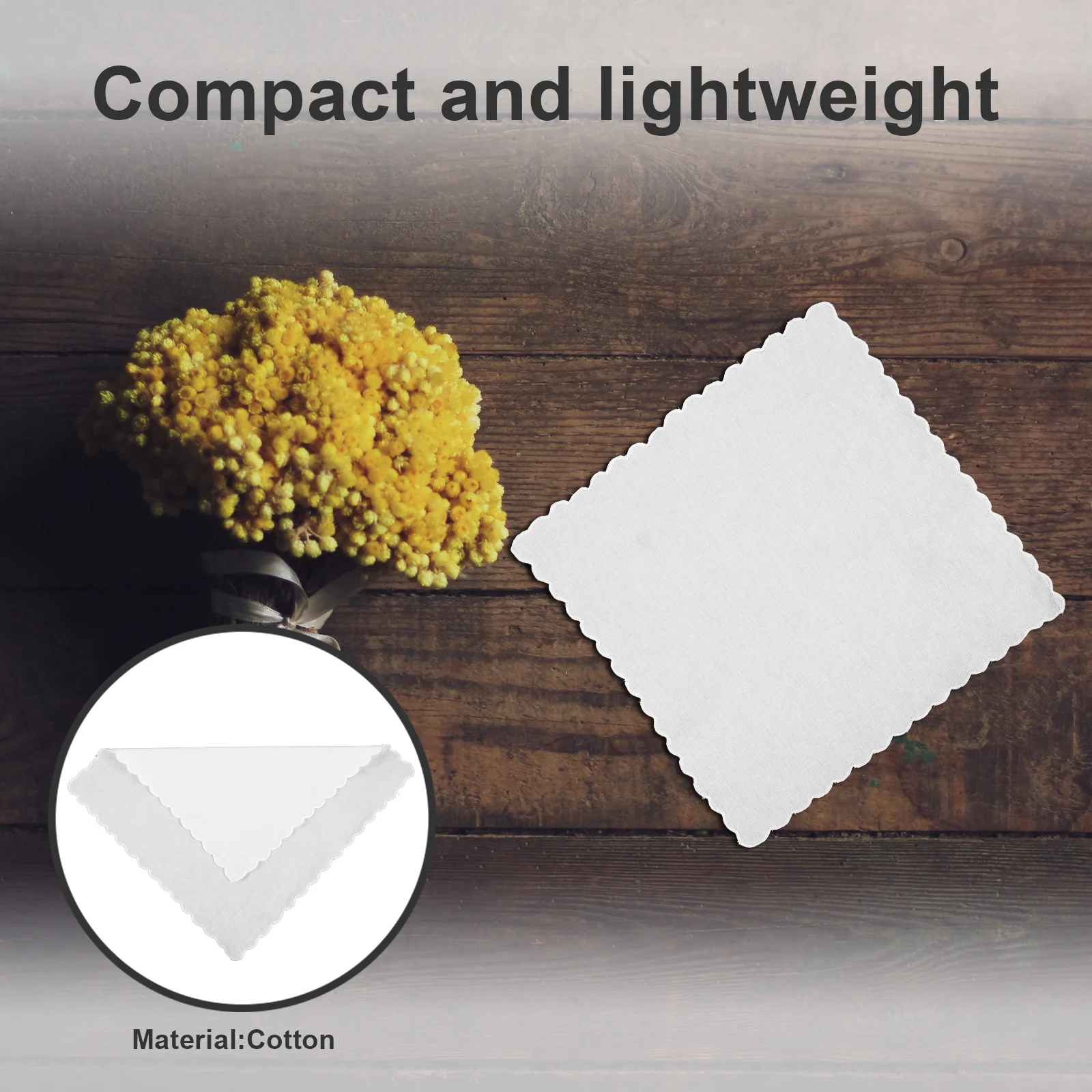 

Diy Handkerchief Cotton Square Towel For Painting Tie-Dye Craft Lightweight White Kerchief Home Textile Art Accessory