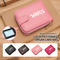 Car Business Card ID Card Credit Card Holder Case Leather Wallet For Toyota Prado 90 120 150 J90 J120 J150 LC90 LC150 2015 2016