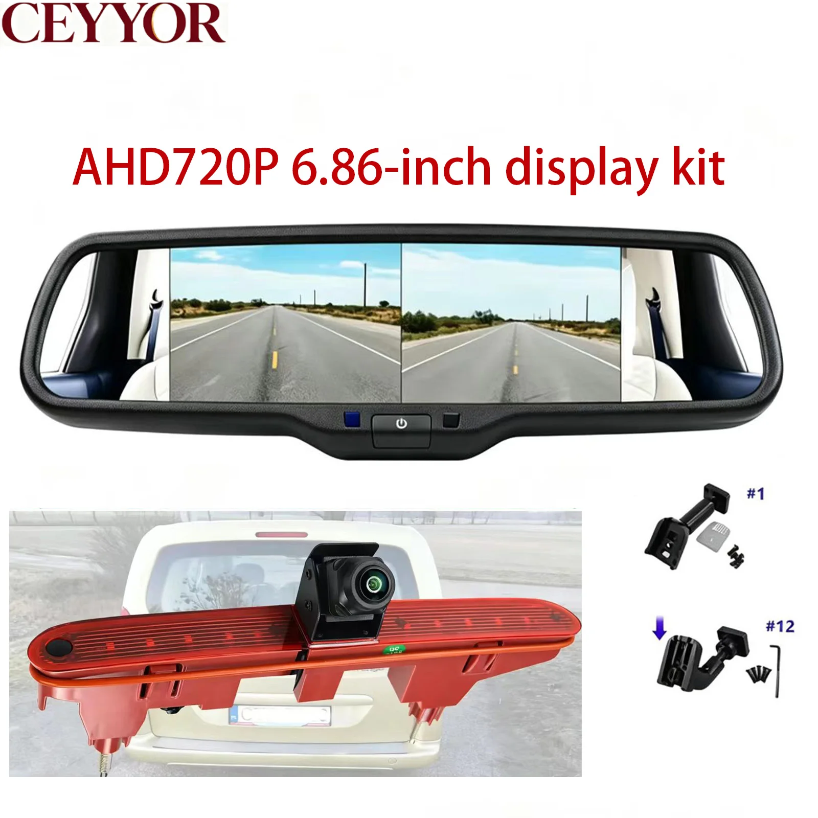 Parking Car Rear View Backup Camera 3Rd Brake Light Applicable to Peugeot Partner 2 Tepee Rifter Citroen Berlingo 3 4 B9 Kasten