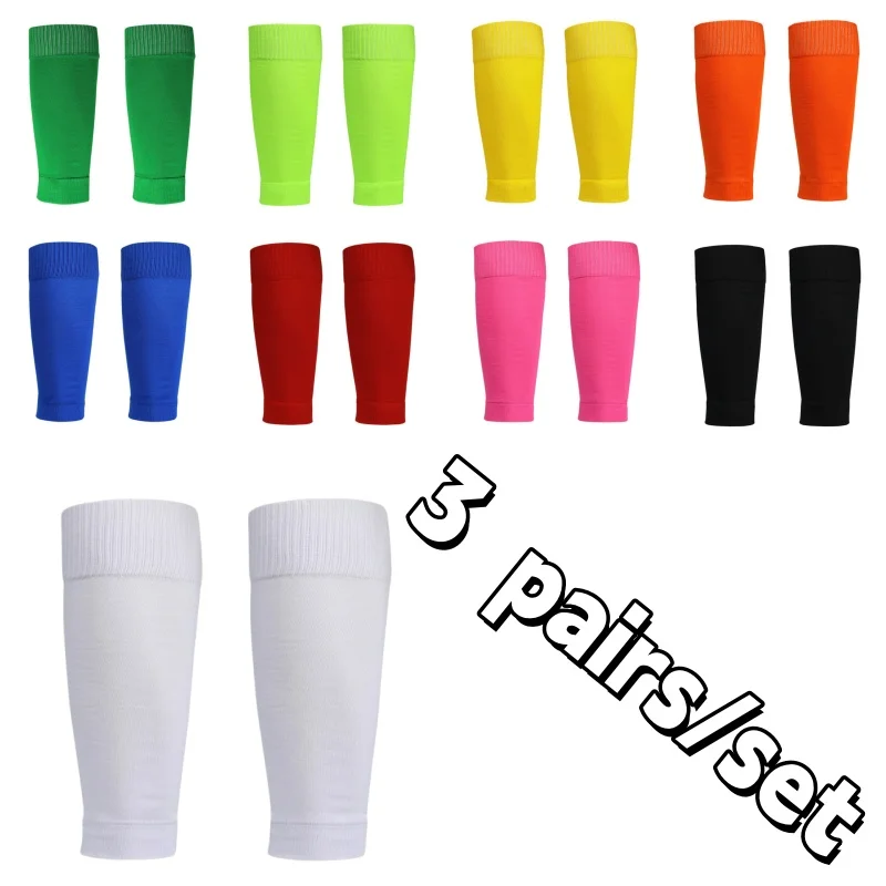 3 Pairs Shin Guard Socks Men Women Soccer Shin Socks Football Calf Sleeves Soccer Socks Sports Shin guards set